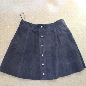 🎉3xHP🎉Bagatelle Navy Leather Suede Skirt